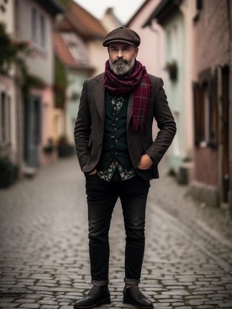 Braune Jacke mit Fischgrätenmuster kombinieren – 12 Herren Outfits kühl Wetter