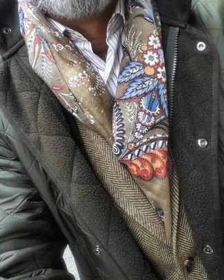 Braune Jacke mit Fischgrätenmuster kombinieren – 12 Herren Outfits kühl Wetter