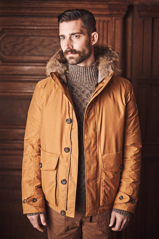 Braunen Strick Rollkragenpullover kombinieren – 26 Herren Outfits kalt Wetter