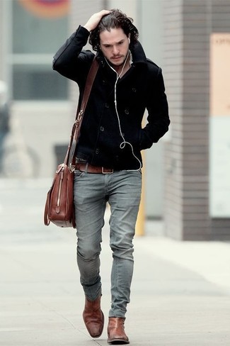 Braune Chelsea Boots aus Leder kombinieren – 1086+ Herren Outfits