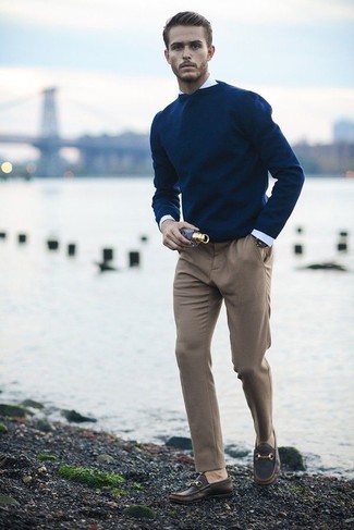 Braune Loafer kombinieren: Outfits für Herren