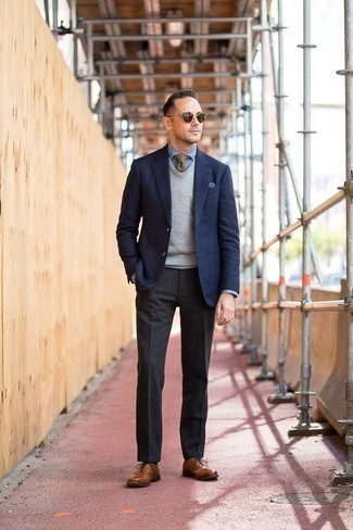 Welche Pullunder mit brauner Oxford Schuhe zu tragen – 32 Herren Outfits