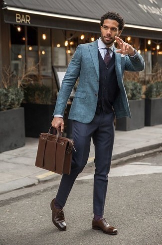 Welche Pullunder mit brauner Oxford Schuhe zu tragen – 32 Herren Outfits