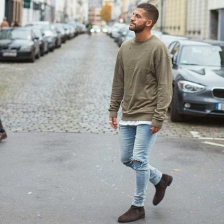 Braune Wildlederstiefel kombinieren – 969+ Frühling Herren Outfits