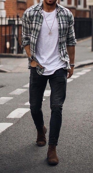 Braune Wildlederstiefel kombinieren – 969+ Frühling Herren Outfits