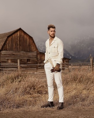 Braune Wildlederhandschuhe kombinieren – 43 Herren Outfits