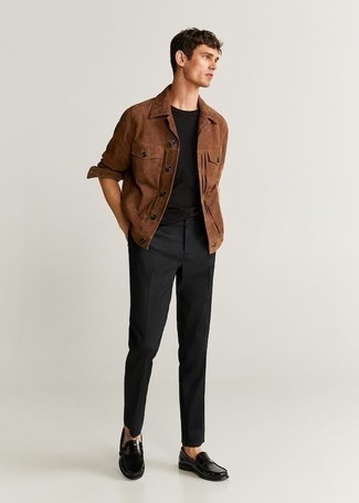 Braune Shirtjacke aus Wildleder kombinieren – 212 Herren Outfits