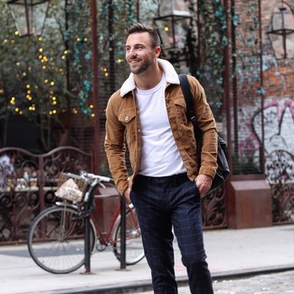 Braune Shirtjacke aus Wildleder kombinieren – 212 Herren Outfits