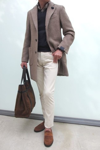Braune Shopper Tasche aus Wildleder kombinieren – 21 Herren Outfits