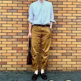 Braune Shopper Tasche aus Wildleder kombinieren – 21 Herren Outfits