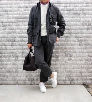 Braune Shopper Tasche aus Wildleder kombinieren – 21 Herren Outfits