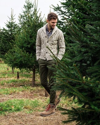 Braune Wildlederarbeitsstiefel kombinieren – 62 Herren Outfits