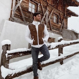 Braune Wildlederarbeitsstiefel kombinieren – 62 Herren Outfits