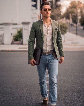 Braunen geflochtenen Segeltuchgürtel kombinieren – 15 Herren Outfits