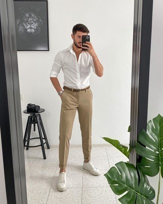 Braunen geflochtenen Segeltuchgürtel kombinieren – 15 Herren Outfits