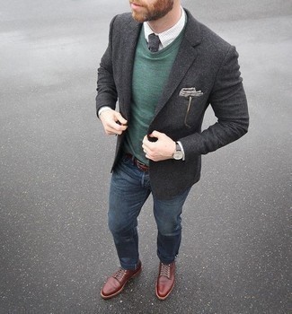 Dunkelroten Gürtel kombinieren – 167 Herren Outfits