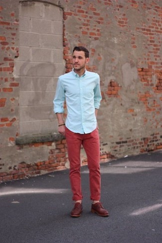 Welche Chinohosen mit dunkelroter Derby Schuhe zu tragen – 93 Herren Outfits