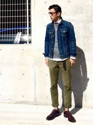 Welche Chinohosen mit dunkelroter Derby Schuhe zu tragen – 93 Herren Outfits