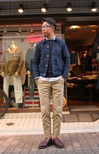 Welche Chinohosen mit dunkelroter Derby Schuhe zu tragen – 93 Herren Outfits