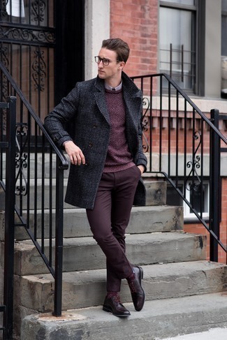 Welche Mäntel mit dunkelroter Derby Schuhe zu tragen – 24 Herren Outfits