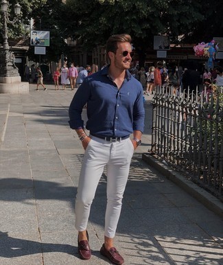 Dunkelrote Mokassins kombinieren – 17 Herren Outfits