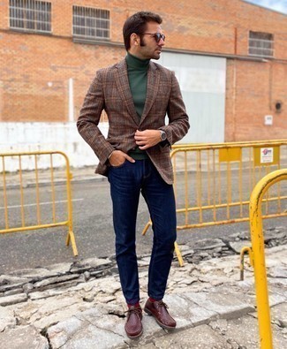 Dunkelrote Chukka-Stiefel aus Leder kombinieren – 75 Herren Outfits