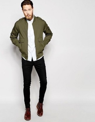 Dunkelrote Chukka-Stiefel aus Leder kombinieren – 75 Herren Outfits