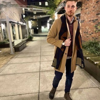 Dunkelrote gesteppte Jacke kombinieren – 43 Herren Outfits