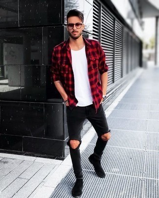 Dunkelrote Sonnenbrille kombinieren – 304 Herren Outfits