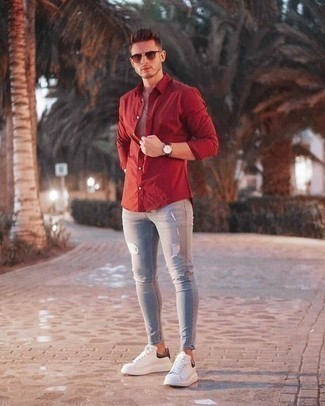 Dunkelrote Sonnenbrille kombinieren – 304 Herren Outfits