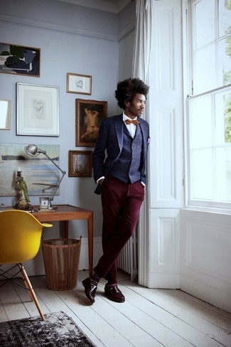 Welche Businesshemden mit dunkelroter Slipper mit Quasten zu tragen – 184 Herren Outfits