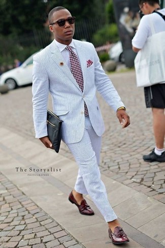 Welche Businesshemden mit dunkelroter Slipper mit Quasten zu tragen – 184 Herren Outfits