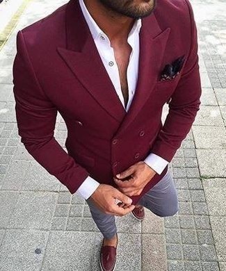 Welche Businesshemden mit dunkelroter Slipper mit Quasten zu tragen – 184 Herren Outfits