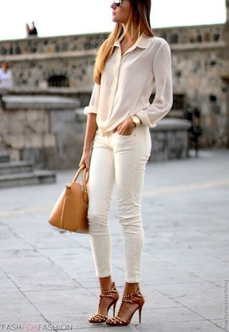 weiße enge Jeans von Nili Lotan