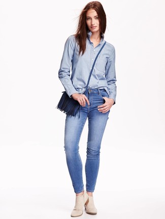blaue enge Jeans von Vero Moda Petite