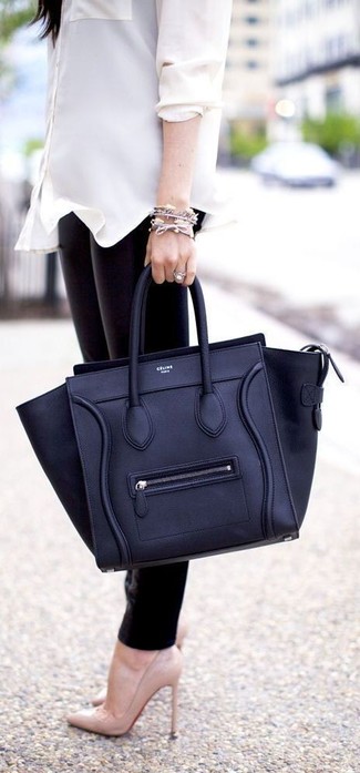 schwarze Shopper Tasche aus Leder von Rebecca Minkoff