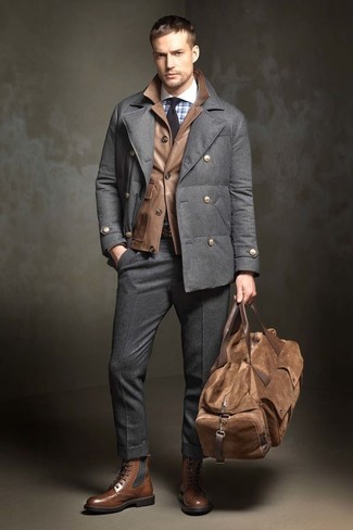 braune Brogue Stiefel aus Leder von Burton Menswear