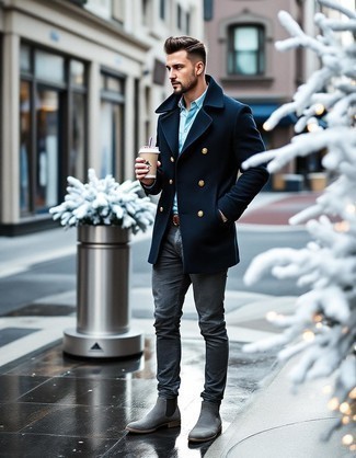 dunkelgraue enge Jeans von G Star