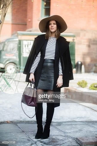 lila Shopper Tasche aus Leder von Givenchy