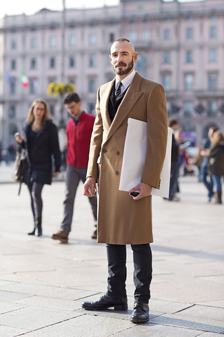 Wie Freizeitstiefel mit Businesshemdes zu kombinieren – 77 Herren Outfits kalt Wetter