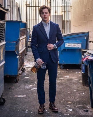 Wie Freizeitstiefel mit Businesshemdes zu kombinieren – 358 Herren Outfits