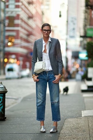 Dunkelgraues Sakko kombinieren – 250 Damen Outfits