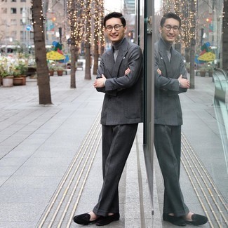 Dunkelgrauen Wollanzug mit Karomuster kombinieren – 53 Herren Outfits