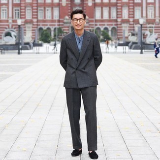Dunkelgrauen Wollanzug mit Karomuster kombinieren – 53 Herren Outfits