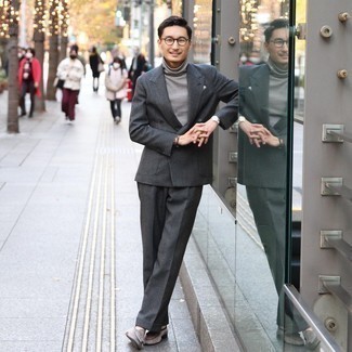 Dunkelgrauen Wollanzug mit Karomuster kombinieren – 53 Herren Outfits