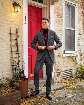 Dunkelgrauen Wollanzug mit Karomuster kombinieren – 53 Herren Outfits