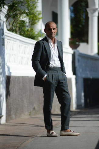 Dunkelgrauen Wollanzug mit Karomuster kombinieren – 53 Herren Outfits