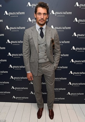 Welche Westen mit dunkelgrauen Businesshemdes zu tragen – 33 Herren Outfits