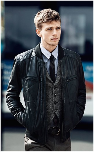 Welche Westen mit dunkelgrauen Businesshemdes zu tragen – 33 Herren Outfits