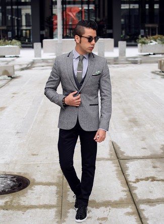 Welche Westen mit dunkelgrauen Businesshemdes zu tragen – 33 Herren Outfits